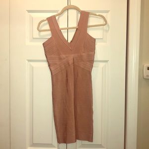 Bebe Nude pink bodycon dress